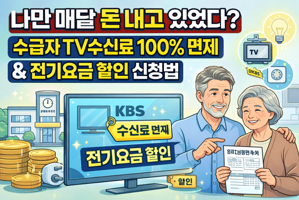 TV수신료 100% 면제 & 전기요금 할인 신청법 이미지