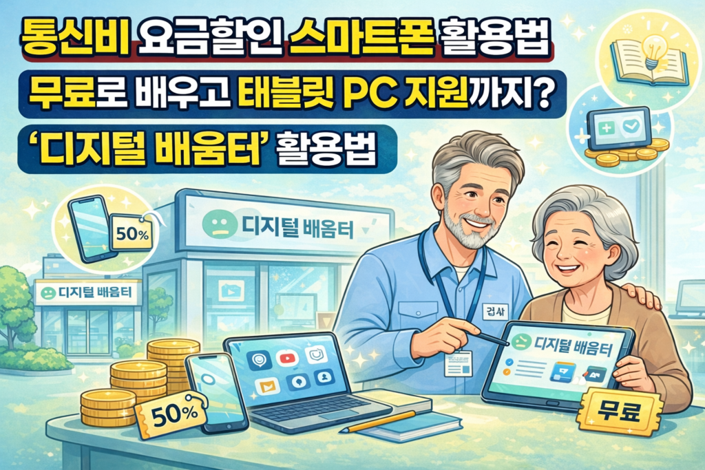 통신비 요금할인 스마트폰 활용법 무료로 배우고 태블릿 PC 지원까지? '디지털 배움터' 활용법 이미지