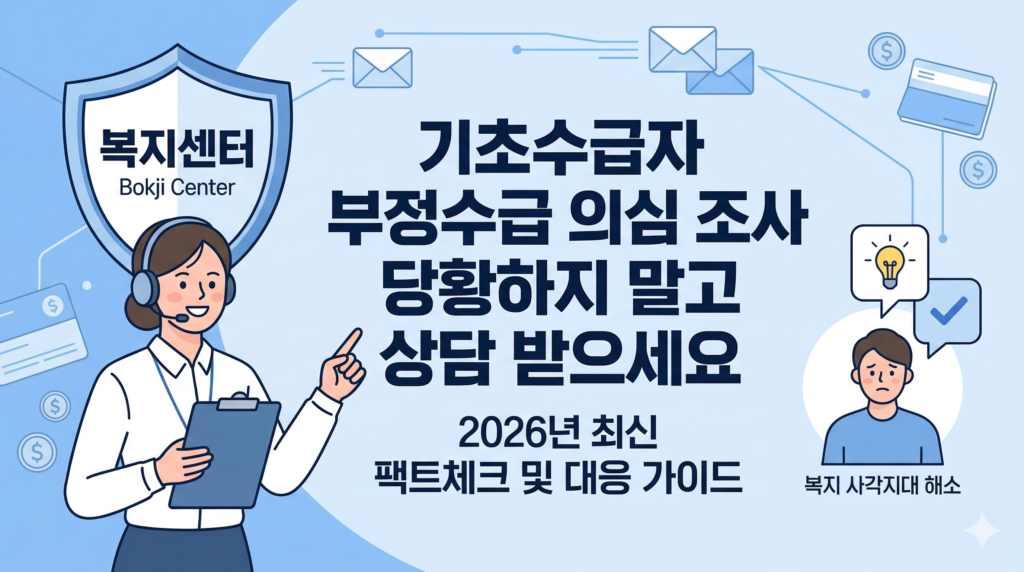 기초수급자 부정수급 의심 조사 당황하지 말고 상담 받으세요 안내 이미지
