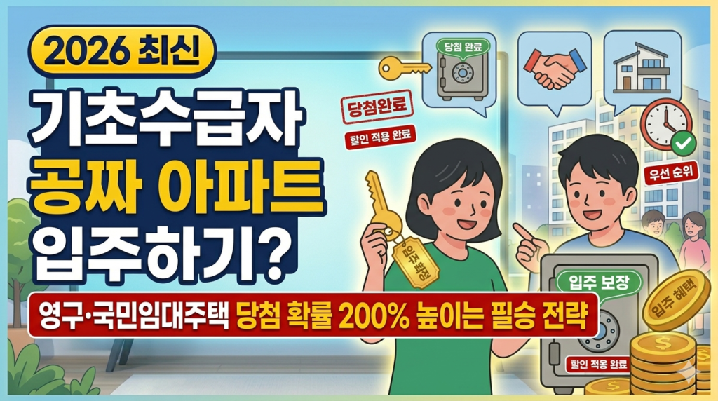 기초수급자 공짜 아파트 입주하기? 영구·국민임대주택 당첨 확률 200% 높이는 필승 전략 이미지