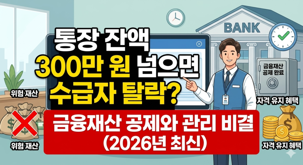 통장잔액 수급자 탈락기준? 금융재산 공제와 관리 비결 이미지