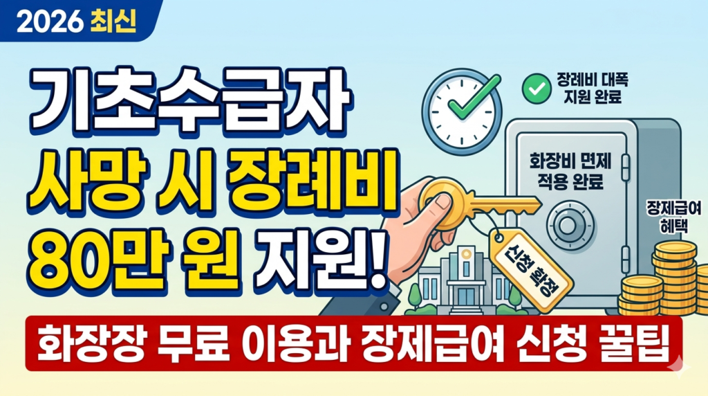 기초수급자 사망 시 장례비 80만 원 지원! 화장장 무료 이용과 장제급여 신청 꿀팁 이미지