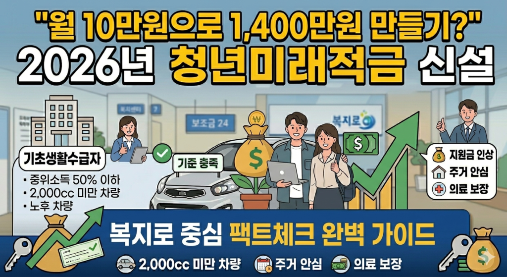 2026년 청년미래적금 신설 및 자산 형성 공략집 "월 10만원으로 1,400만원 만들기?"이미지