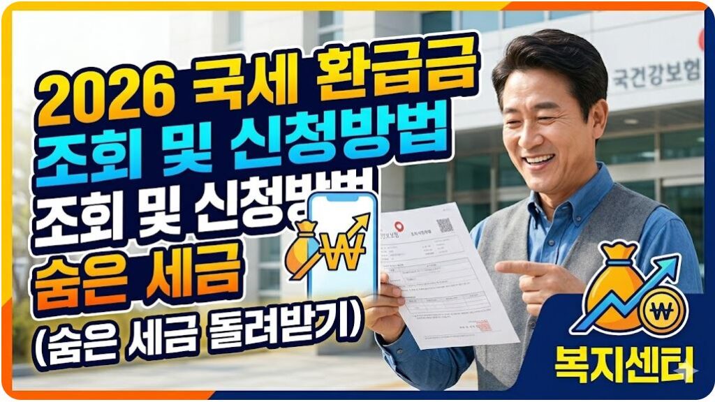 2026년 국세 환급금 조회 및 경정청구 신청방법 이미지