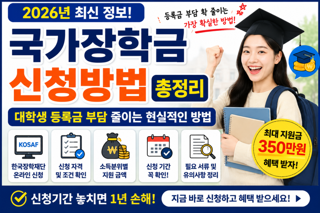 2026년 국가장학금 신청방법 총정리