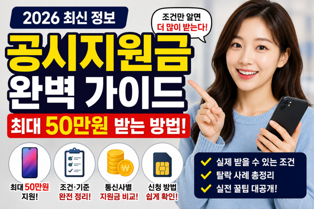 공시지원금 완벽 가이드 (2026 최신) 이미지