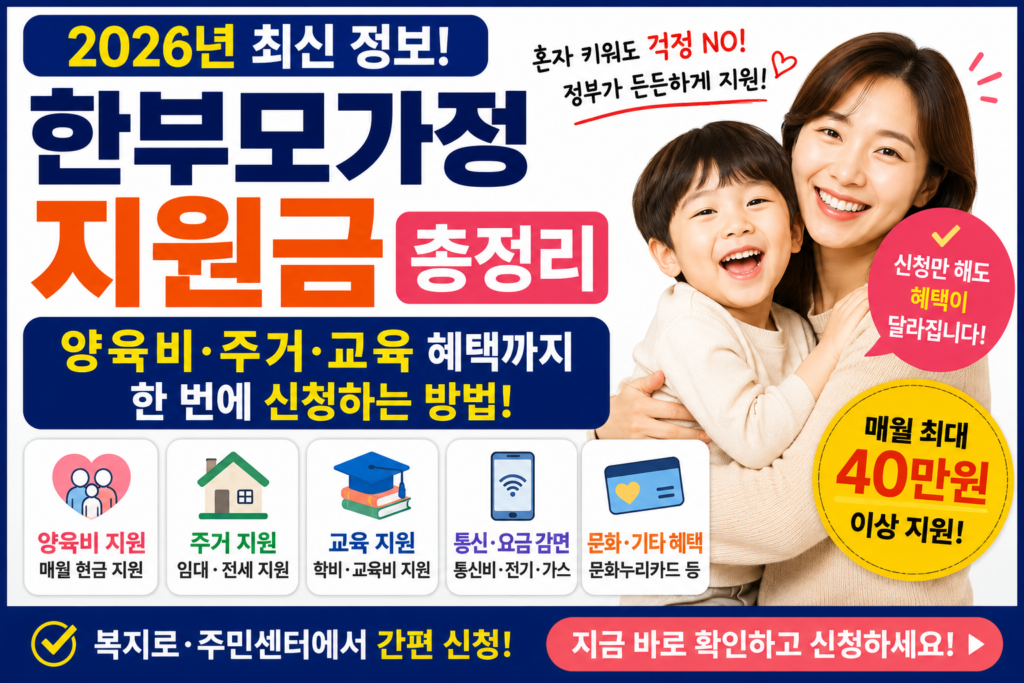 한부모가정 지원금 총정리 이미지
